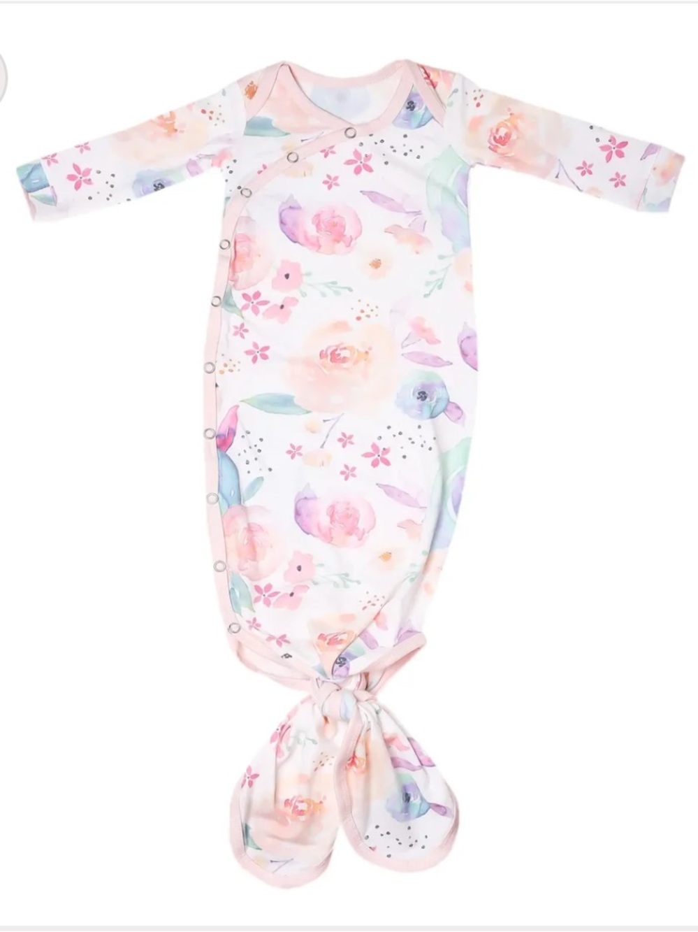 Copper Pearl Newborn Knotted Gown - Bloom Baby Floral Pink NWT New Jersey
